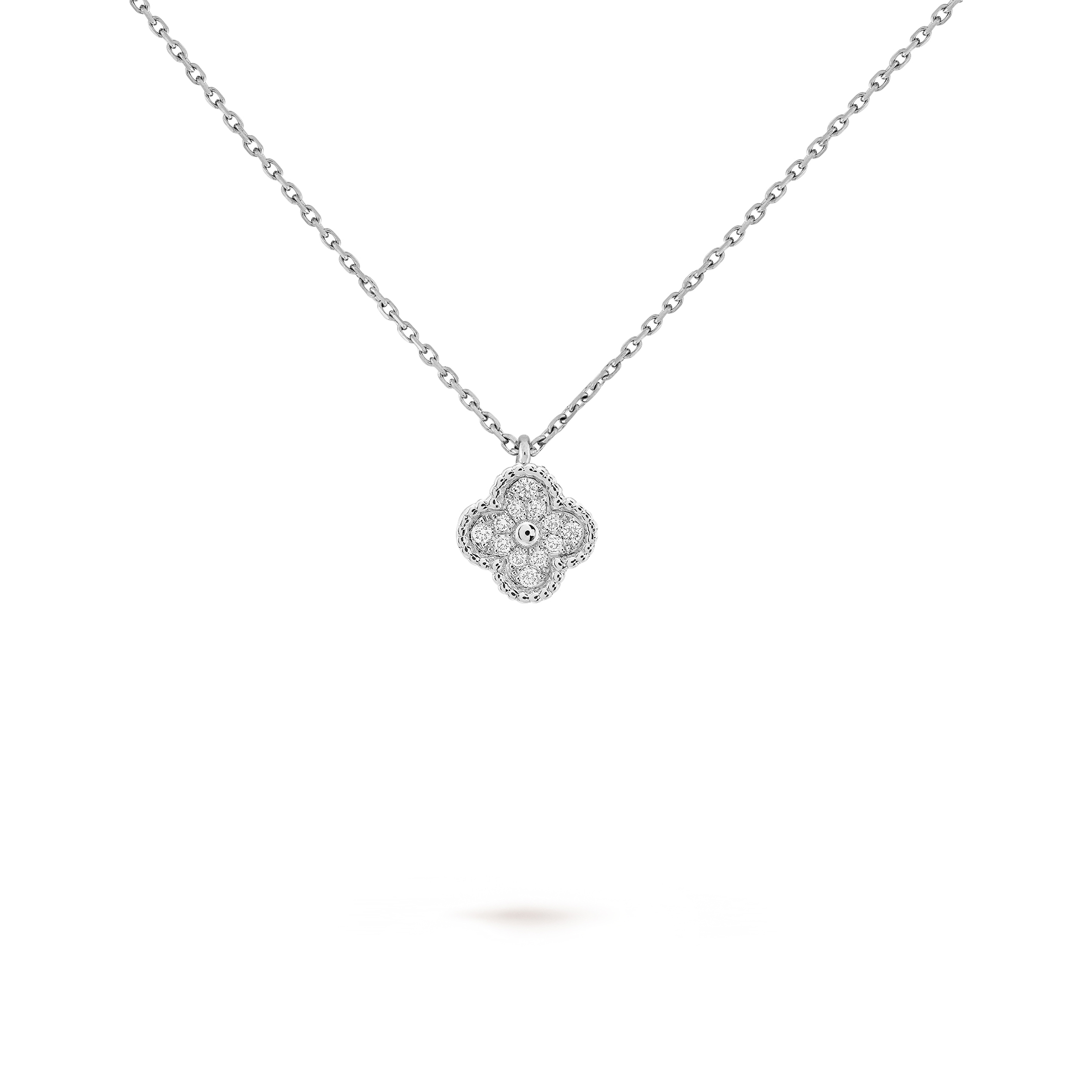 VAN CLEEF ARPELS SWEET ALHAMBRA PENDANT - WHITE GOLD, DIAMOND  VCARO85900